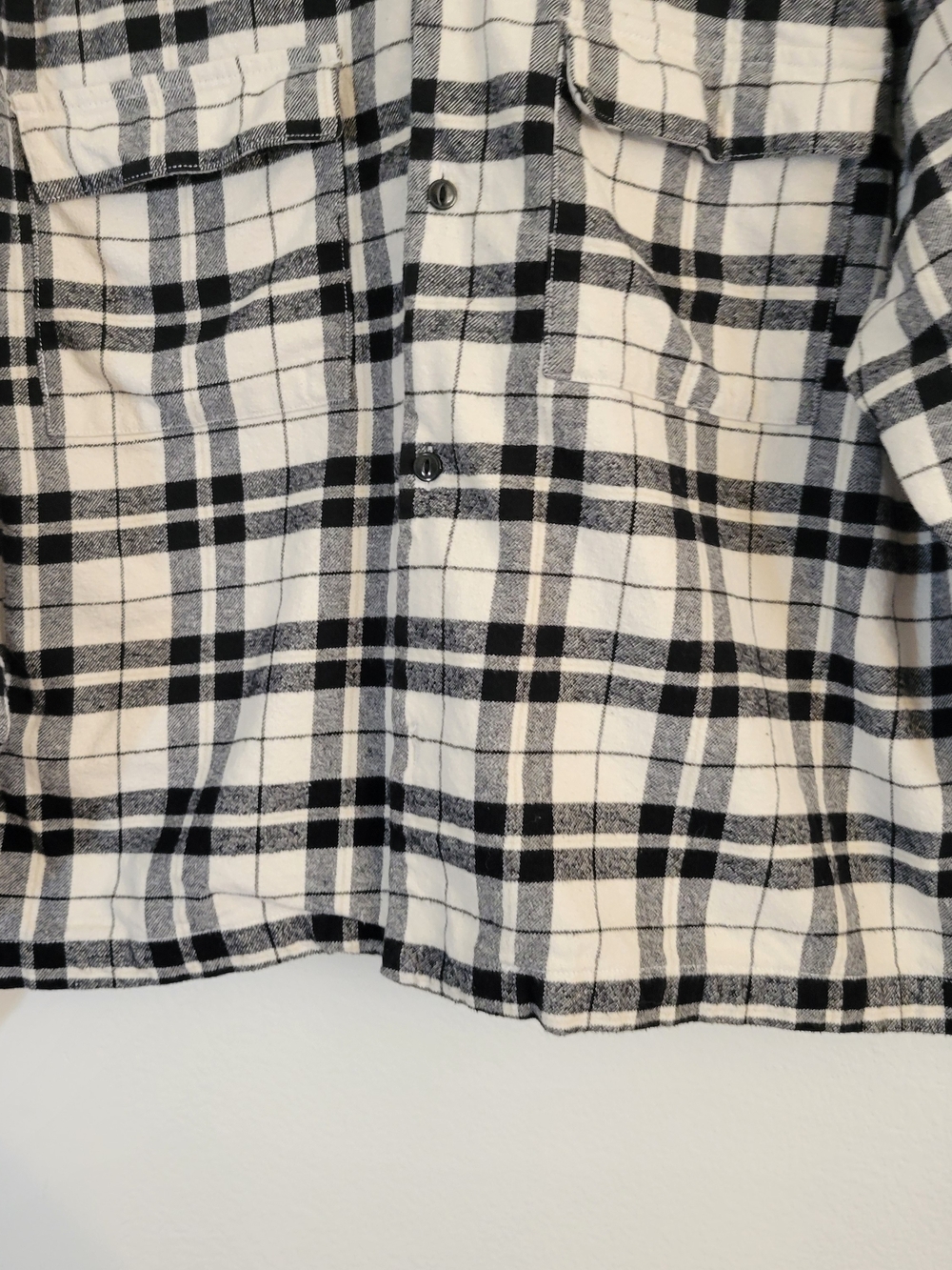 PacSun Black & White Plaid Shirt Jacket - Picture 3 of 7